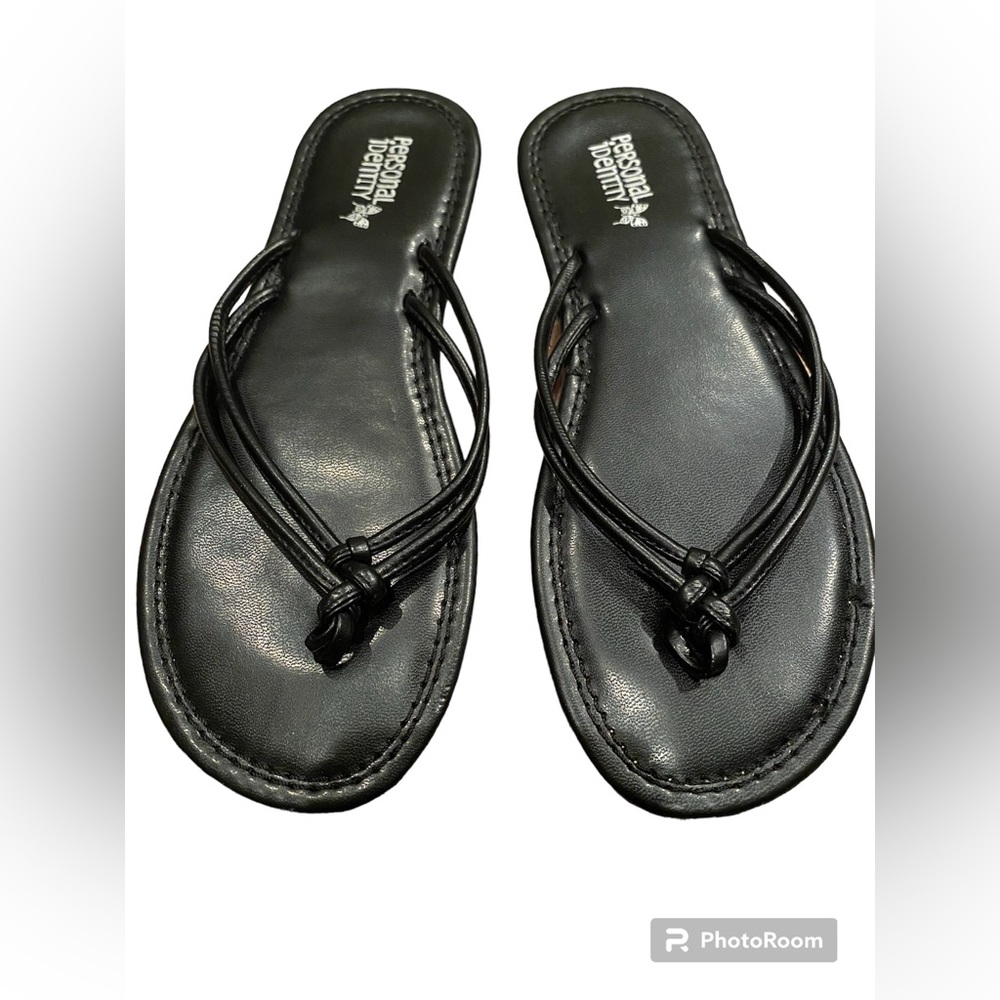 Personal Identity Black  Flip Flop